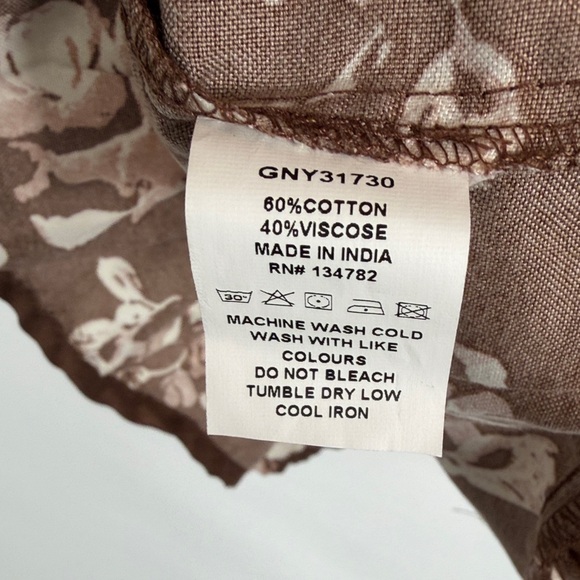 A Hint of Blush Floral Brown Flowy Mini Dress. Ruffle bottom. Womens Size L. NWT - Picture 7 of 8